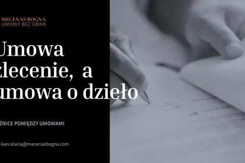 Umowa zlecenie, a umowa o dzieło – poznaj różnice. Dłoń podpisuje dokument, symbolizując zawarcie umowy.
