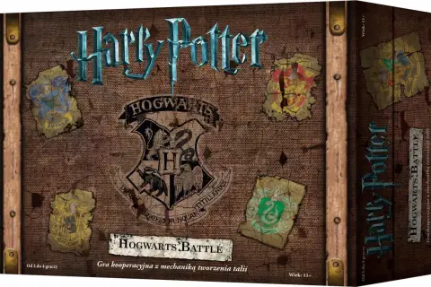 Pudełko gry planszowej "Harry Potter: Hogwarts Battle". Wspaniała przygoda w świecie gry Harry Potter!