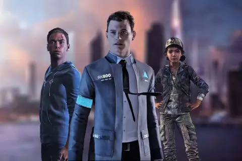 Connor, Kara i Markus z Detroit: Become Human, gotowi na przygodę na PS5.