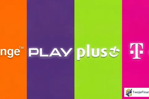 Pomarańczowy, fioletowy, zielony i różowy pas z logo Orange, Play, Plus i T-Mobile. Kto ma najlepszy zasięg w Polsce?