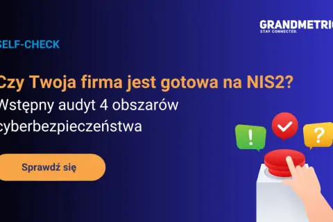 Czy Twoja firma jest gotowa na NIS2? Sprawdź się w audycie cyberbezpieczeństwa. Ikony symbolizują pytania i odpowiedzi.