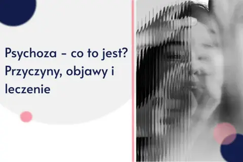 Psychoza – co to jest? Przyczyny, objawy i leczenie. Zniekształcony obraz twarzy symbolizuje trudności w postrzeganiu rzeczywistości.