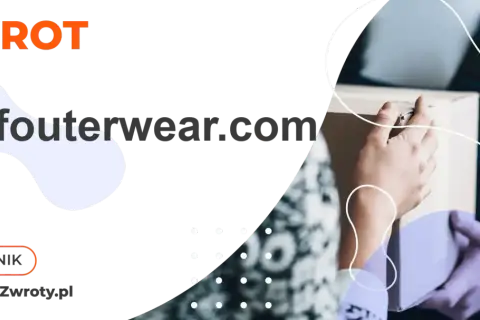 Zwrot do fluffouterwear.com. Poradnik WygodneZwroty.pl. Dwie osoby przekazują sobie paczkę.