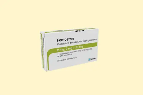 Opakowanie leku Femoston 2 mg, 2 mg + 10 mg, zawierające 28 tabletek powlekanych.