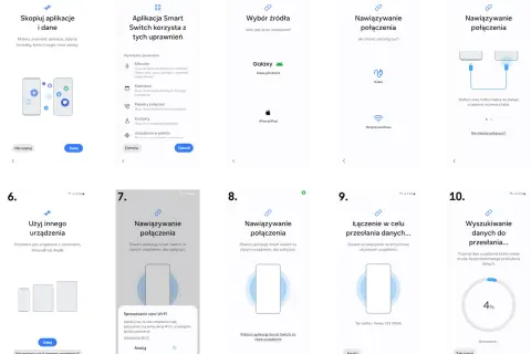 Przenoszenie danych Android za pomocą Smart Switch. Wybierz źródło, nawiąż połączenie kablem lub bezprzewodowo. Następnie wyszukaj dane do przesłania.