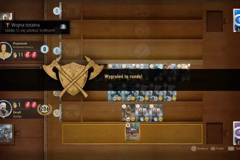 Geralt wygrał rundę w Gwinta, zdobywając trofeum "Wojna totalna". To wielki krok do zdobycia platyny w Wiedźminie 3!