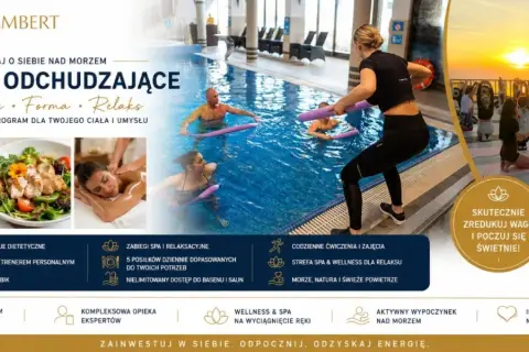 Wczasy odchudzające nad morzem dla singli w Hotelu Lambert: basen, joga, zdrowe jedzenie, spa. Skutecznie zredukuj wagę i poczuj się świetnie!
