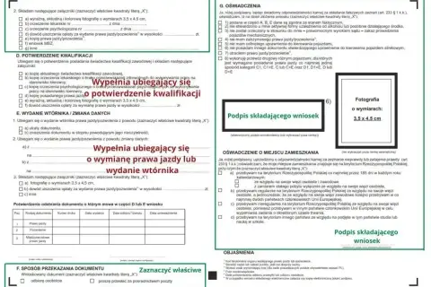 Wniosek o wydanie prawa jazdy lub wtórnika. Wypełnij, gdy potrzebujesz nowego dokumentu lub zamiennika.