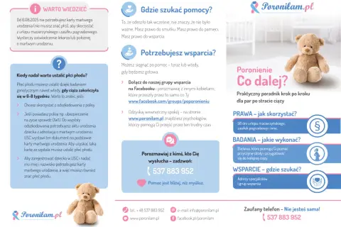 Poradnik "Poronienie. Co dalej?" podpowiada, co zrobić po śmierci rodzica, oferując wsparcie i informacje.