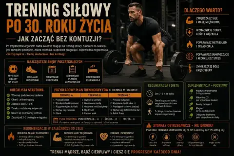 Trening FBW w domu dla początkujących po 30. roku życia. Plan treningowy, błędy i regeneracja.