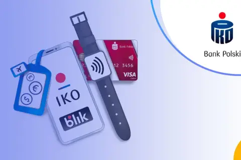 PKO Konto za zero: smartfon, karta płatnicza i smartwatch symbolizują wygodne płatności.
