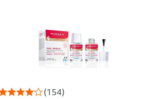 Mavala nagelförstärkare Nail Shield-kit med bas och sealer för att stärka sköra naglar.