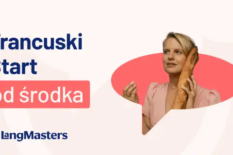 Kobieta trzymająca bagietkę przy uchu, jakby rozmawiała przez telefon.