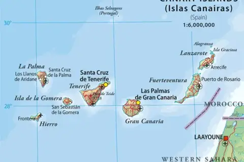 Mapa detallado de las Islas Canarias en España para tu viaje perfecto