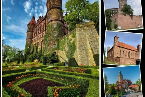 Książ, Wawel, i inne najpiękniejsze zamki w Polsce. Wspaniałe ogrody i architektura.
