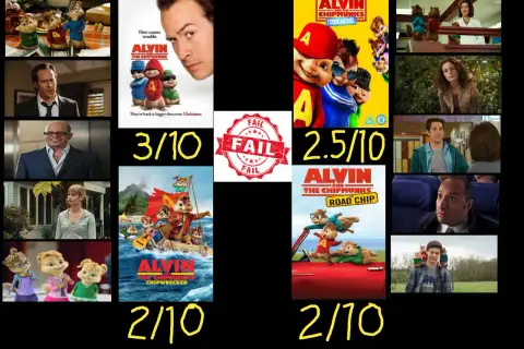 Alvin i Wiewiórki obsada: kadry z filmów i aktorzy. Wiewiórki w różnych odsłonach, oceny filmów: 3/10, 2.5/10, 2/10.