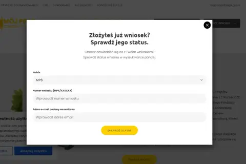 Sprawdź status swojego wniosku w programie Mój prąd 6.0. Wpisz numer wniosku i adres e-mail.