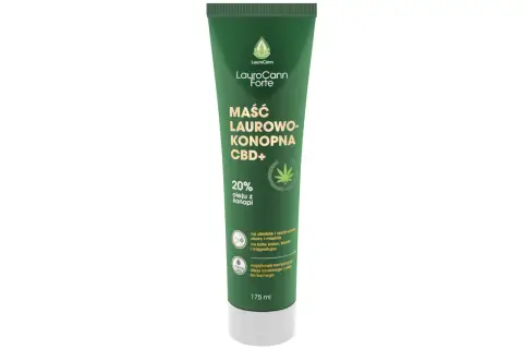 Maść Laurowo-Konopna CBD+ z 20% oleju z konopi to najlepsza maść na ból kolana, bioder i kręgosłupa.