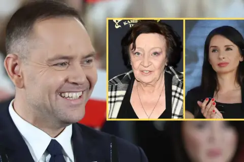 Kto ze świata show-biznesu oficjalnie poparł kandydata PiS na prezydenta Karola Nawrockiego? Na zdjęciu m.in. aktorka Ewa Dałkowska i piosenkarka Halina Mlynkova.