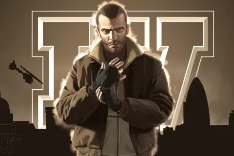 Niko Bellic z GTA IV, gotowy na akcję. Szukasz gta iv kody?