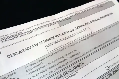 Deklaracja PCC - dokument podatkowy dotyczący czynności cywilnoprawnych.