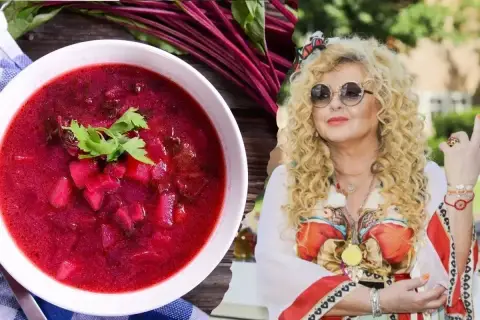 Pyszny barszcz z botwiny, jak u Gesslerowej, z burakami i natką pietruszki.