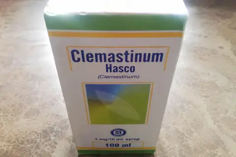 Opakowanie leku Clemastinum Hasco w syropie 100 ml.