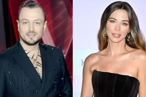 Baron w kolczastej marynarce i Kubicka w czarnej sukni.