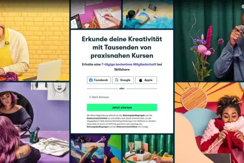 Menschen lernen kreativ zu designen: Kochen, Zeichnen, Fotografieren, Stricken. Entdecke tausende Kurse auf Skillshare.