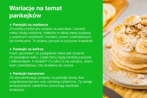 Prosty przepis na pankejki bananowe z cynamonem. Puszyste naleśniki z owocami i syropem.