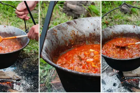 Bogracz w kociołku węgierskim - sprawdzony sposób nad grillem