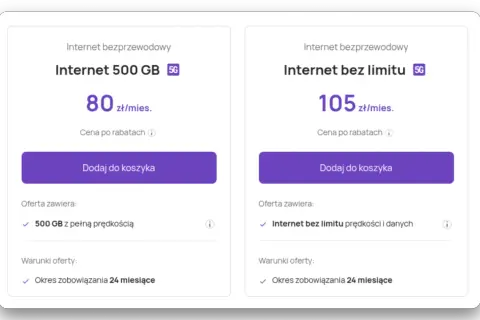 Internet bez limitu prędkości i danych za 105 zł/mies. To idealna opcja, jeśli potrzebujesz play internet mobilny bez limitu.
