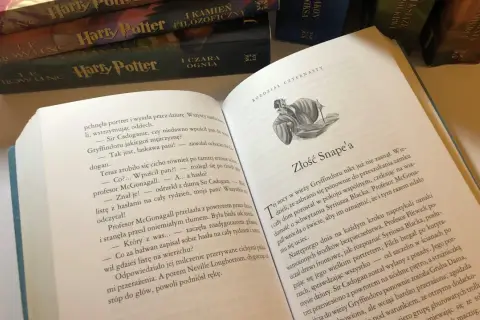 Młody Severus Snape na ilustracji w książce "Harry Potter".
