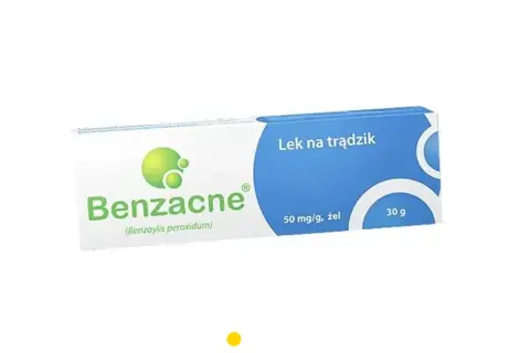 Opakowanie leku Benzacne na trądzik. Wiele osób szuka benzacne opinie, by ocenić jego skuteczność w walce z niedoskonałościami.