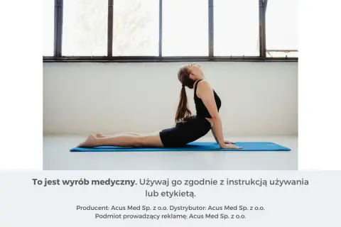 Koci grzbiet na macie rozciąga kręgosłup, pomagając w łagodzeniu napięcia.