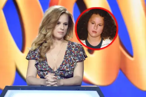 Kaja Paschalska z mężem i dziećmi. Na zdjęciu Kaja Paschalska, a w kółku jej syn.