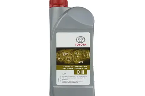 Płyn do automatycznych skrzyń biegów Toyota ATF DIII, 1 litr. Zapewnia płynną pracę skrzyni biegów i układu wspomagania kierownicy.