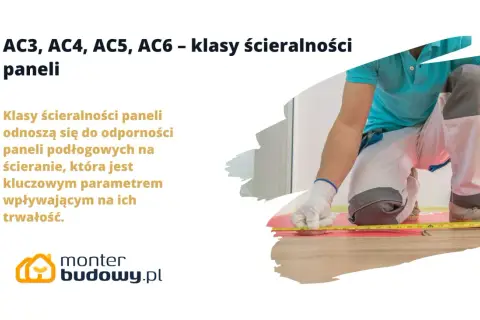 AC3, AC4, AC5, AC6 – klasy ścieralności paneli. Odporność na ścieranie to klucz do trwałości podłóg. Monter mierzy panele.