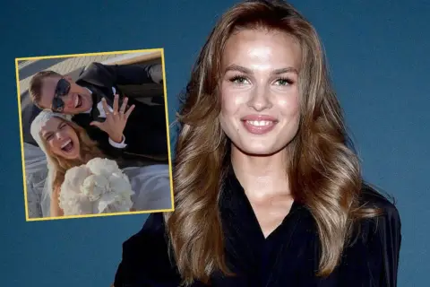 Julia Suryś i jej partner w dniu ślubu, radośni i zakochani.