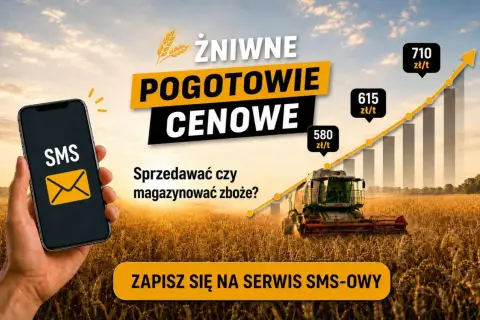 Aktualne ceny zbóż rosną! Zobacz, czy sprzedawać, czy magazynować. Zapisz się na serwis SMS-owy.