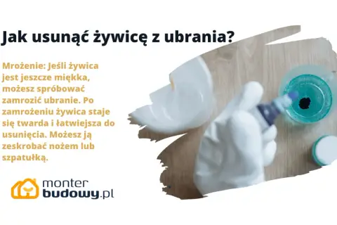 Jak usunąć żywicę z ubrania? Zamrożenie sprawi, że stanie się twarda i łatwiejsza do zeskrobania nożem lub szpatułką.