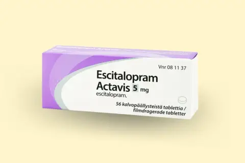 Opakowanie leku Escitalopram Actavis 5 mg. Czy Elicea to silny lek? To zależy od dawki i indywidualnej reakcji organizmu.