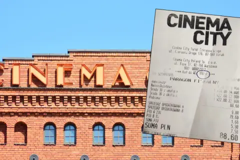 Na paragonie z Cinema City widać, ile kosztują duże nachosy. Całość rachunku to 88,60 zł.