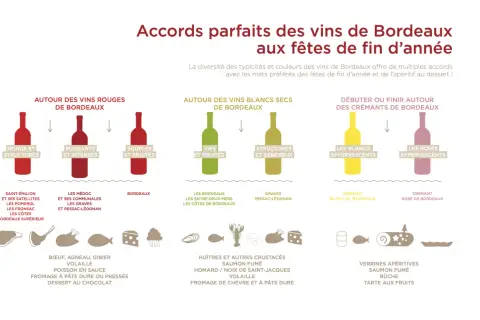 Accord parfait : quel vin de Bordeaux avec le fromage ? Ce guide illustre les accords mets et vins pour les fêtes, du bœuf au fromage à pâte dure.