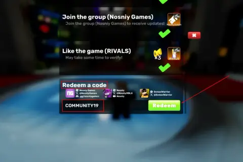 Wpisz kod COMMUNITY19, aby otrzymać nagrody w grze RIVALS.