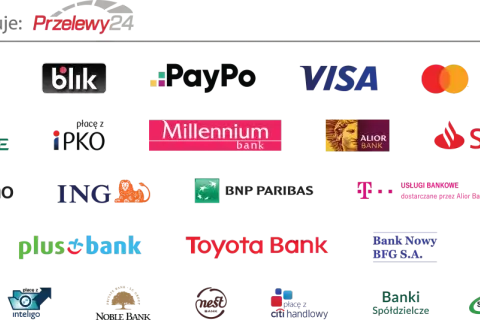 Logo Maxi Zoo obsługuje płatności PayPo, Visa, Mastercard, mBank, Santander, Blik i inne.