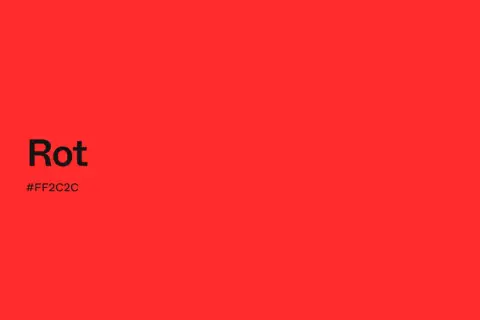 Ein leuchtendes Rot mit dem Hex-Code #FF2C2C. Diese Farbe strahlt Energie und Leidenschaft aus.