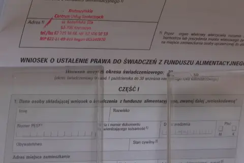 Wniosek o świadczenia z funduszu alimentacyjnego. Dokument ten jest kluczowy, gdy fundusz alimentacyjny wypłaca alimenty.