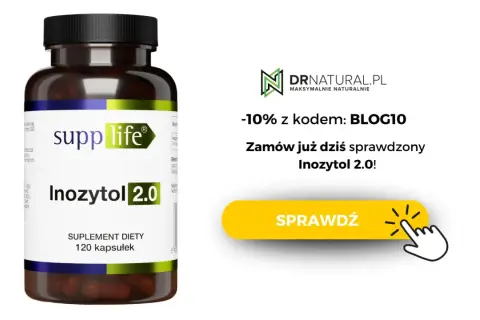 Butelka suplementu Inozytol 2.0 od Supp Life. Brak informacji o skutkach ubocznych. Zamów z rabatem!