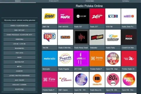 Radio Polska Online: RMF FM, Radio Złote Przeboje i inne polskie stacje. Znajdź swoje ulubione radio polskie przeboje!